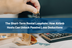Screenshot 2026-08-05 150336 - Evans Sternau CPA - Evans Sternau CPA Hand placing a key over a desk with scattered money and a calculator, accompanying an article about rental deductions for Airbnb hosts.